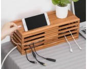 Rattan-weaved Cable Management Box Organizer