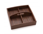 Bamboo Wooden Display Plate Tray Dish with Dividers