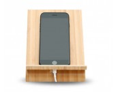  Bamboo iPad Cell Phone Charging Station Dock Holder