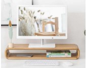 Bamboo Multi-Purpose Monitor Display Stand Enhancer Bracket 