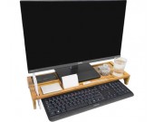 Bamboo Wood Computer Monitor Stand Riser