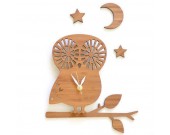 Bamboo Wood OWL Wall Clock