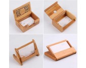 Bamboo Wooden Business Name Cards Display Stand Holder
