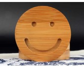Bamboo Smiley Face Coaster 