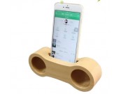  Bamboo Wooden Sound Amplifier Stand Dock for SmartPhone