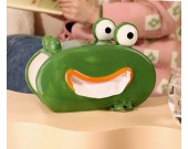 Big Mouth Green Frog Tissue Box with Cell Phone Holder