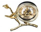 Bird Brass Desk Clock