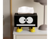 Black Big-Eyed Cartoon Expression Tissue Box