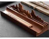 Black Walnut Wooden Pen Tray/Wood Valet Tray/Wooden Key Tray/Clear Office Desk Accessories/Desk Organizer/Pencil Holder