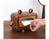 Black Walnut Wood Frog Tissue Box