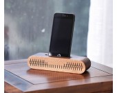 Black Walnut Wood Phone Holder With Natural Amplified Sound