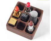 Black Walnut  Wooden Desktop Cosmetic Storage Box Dressing Table Lipstick Protection Skin Product Storage Rack