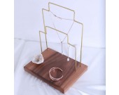 Black walnut Wooden Necklace Jewelry Display Organizer Stand