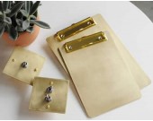 Brass Document/Data/Paper File Holder Clipboard Folder Clip Organizer