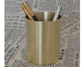 Brass Modern Office Desk Organizer Pencil Pen Storage Cup Holder