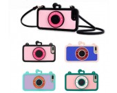 Cartoon Camera Soft Silicone Case For iPhone iPhone 8/8 Plus7/7 Plus/6/6 Plus/6S/6S Plus - Built in Wireless Camera Shutter Selfie Bluetooth Remote 