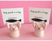 2pcs Ceramic Animal Memo Holder Card Paper Photo Note Clip Wedding Place Name Card Holder