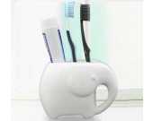 Ceramic Elephant  Toothbrush and Toothpaste Holder