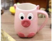 Ceramic Pig Mug,Pink