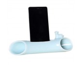 Ceramic Mobile Phone Speaker Sound Amplifier Cell Phone Stand Holder for Smartphone (3.5-4.7 inch phones)