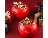 Exquisite Christmas Red Apple Decorative Piggy Bank