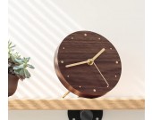 Classic Black Walnut Silent Desktop Clock