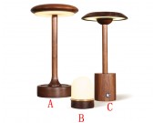 Classic Black Walnut USB Table Lamp