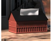 Classic Retro Concrete House-Shaped Tissue Box