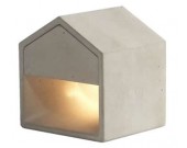 Concrete Finish House Shaped USB Cement Table lamp