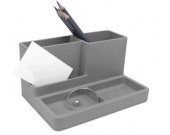 Concrete Office Desk Organizer Pen and Pencil Holder Stationery Storage Box