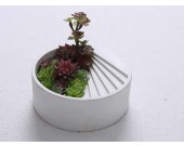 Concrete Flower pot Paperclip Holder Desk Accessory