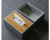 Concrete Tissue Box Storage Box Desk Organizer 