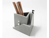 Concrete Triangle Stair Architectural Pen Holder/Desk Organizer