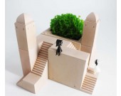 DIY  Castle  Building Concrete Block   Desktop Decoration