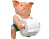 Countryside Wall-Mounted Pig Toilet Paper Roll Holder