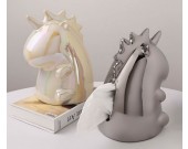 Creative Unicorn Ceramic Ornament Decorative Tissue Box