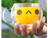 Cute Cartoon Transparent Glass Durable Coffee Tea Milk Water Ice Beer Cola Cup Mug 