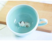 Cute Cat Figurine Ceramic Coffee Cup