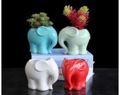 Cute Elephant Ceramic Succulent Planter Flower Pot