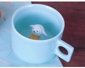 Cute Lamb  Figurine Ceramic Coffee Cup 