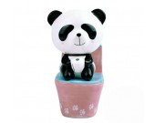 Cute Ceramic Panda Sitting On Toilet Home Ornament Piggy Bank