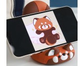 Cute Red Panda Wooden Phone Stand