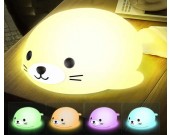 Cute Seal USB Rechargeable Children Night Light