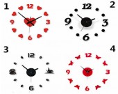 DIY Adhesive Modern Room Decoration Numbers Wall Clock