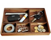 Wooden Drawer Tray Desk Stationery Organizer Storage Box Business Card Holder Key Container 