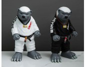 Funny Honey Badger Taekwondo Master, Desktop Sculpture Figurine