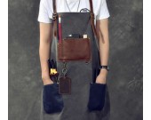 Genuine Leather & Canvas Heavy Duty Work Apron  with Adjustable  Straps for Men Women 