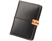 Genuine Leather RFID Blocking Passport Holder Travel Bifold Wallet 