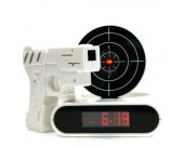 White Gun O'Clock Shooting Alarm Clock