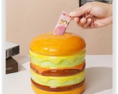 Hamburger Ceramic Piggy Bank